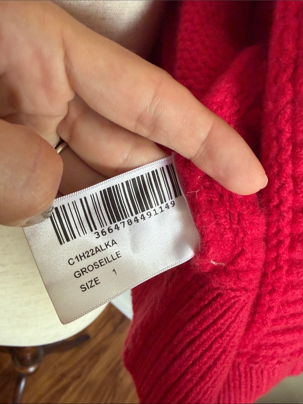 ba&sh Red Textured Collared Knit Sweater - Picture 4 of 5